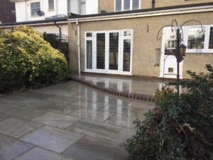 after patio kandala grey sandstone patio - Driveways Leicester