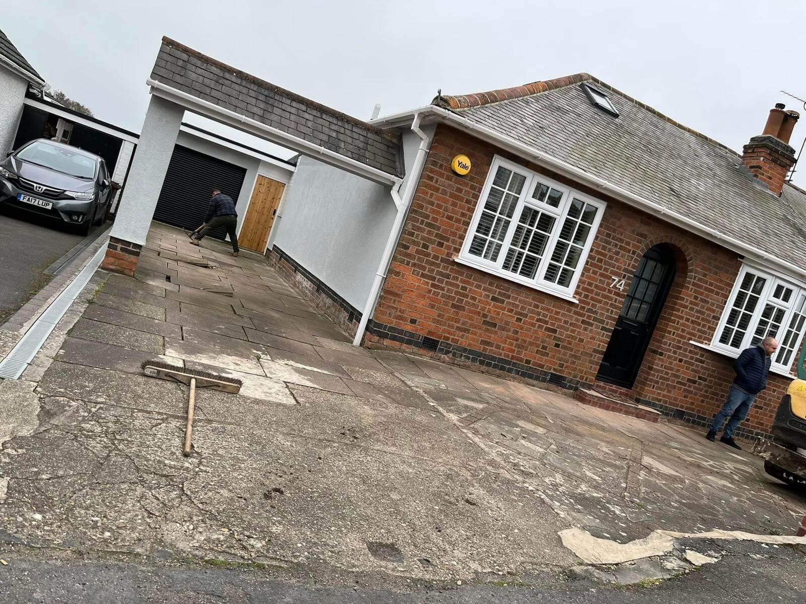 1 tarmac driveway before - Driveways Leicester