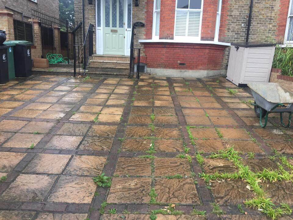 block paving before 1 - Driveways Leicester