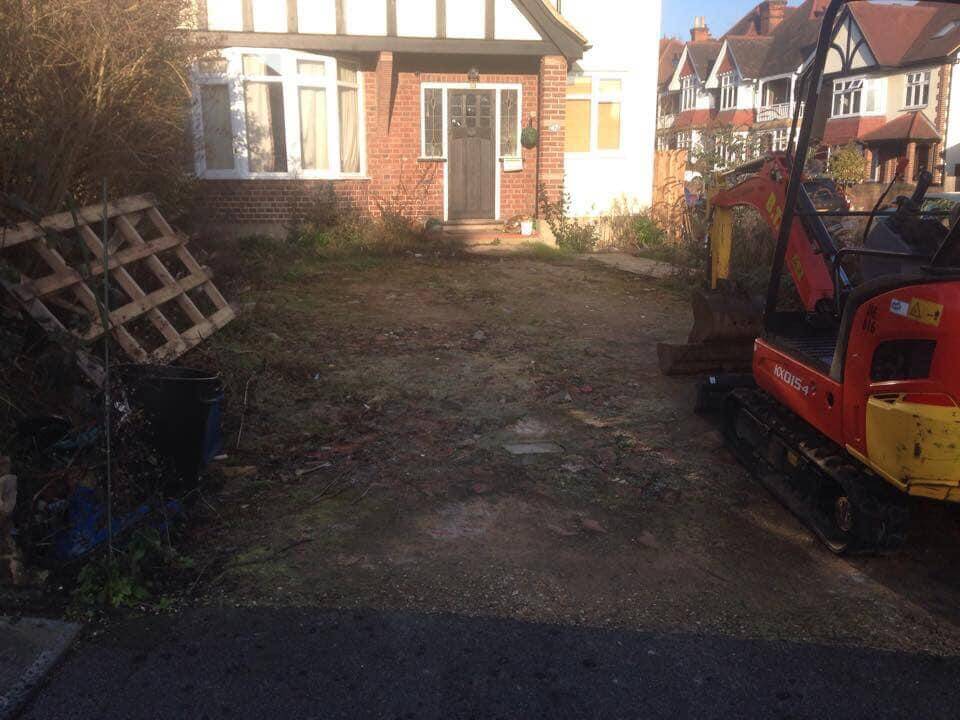 cobblestone before - Driveways Leicester