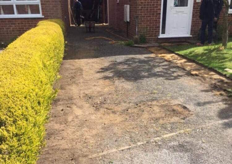 resin 1 before - Driveways Leicester